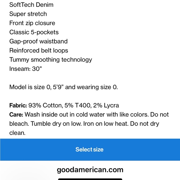 NWT GOOD AMERICAN Soft Tech Good Petite Skate Wide Jeans - Picture 8 of 12